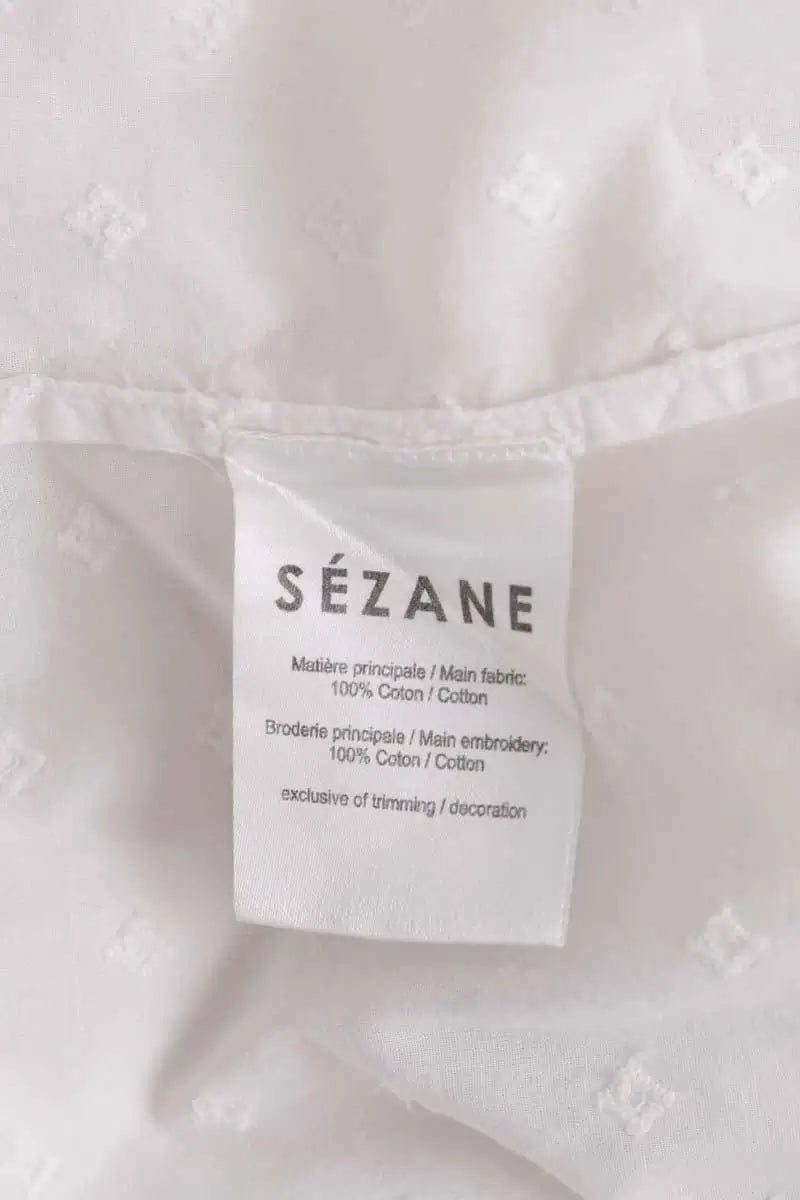 Blouse Sézane Blanc en Coton