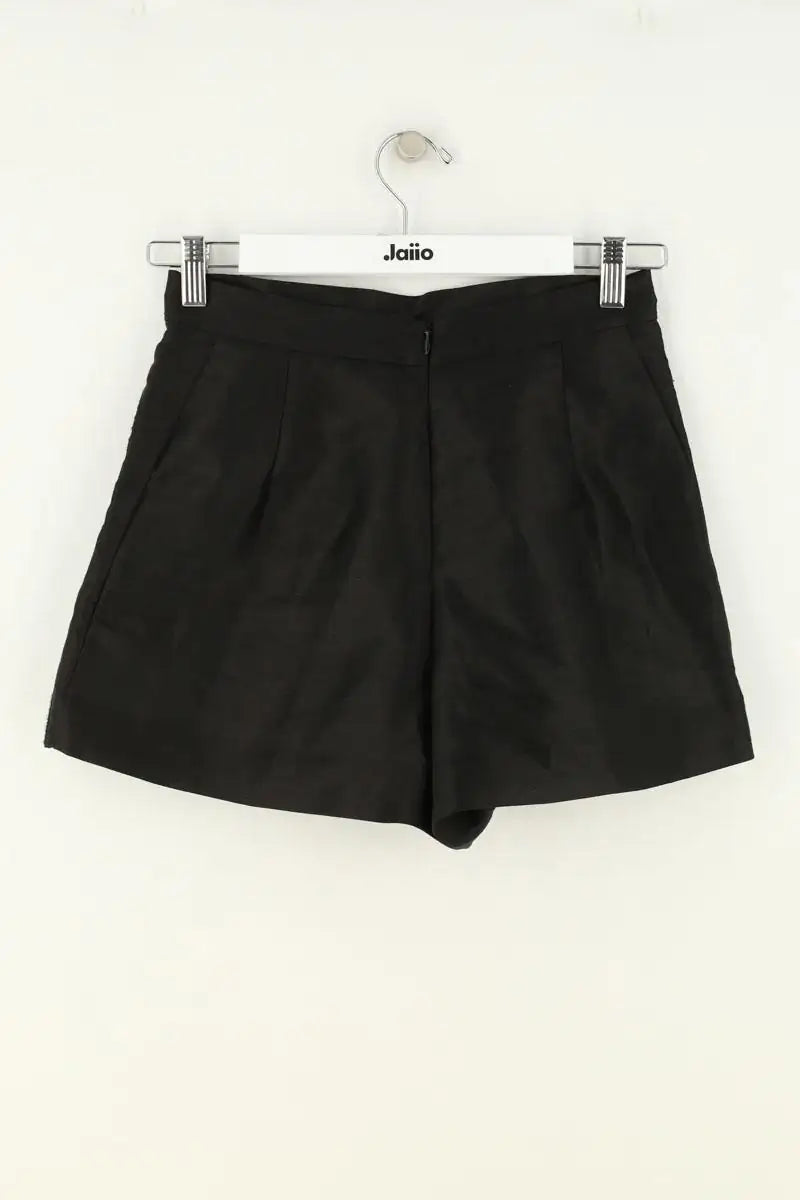Mini short Maje Noir en Lin