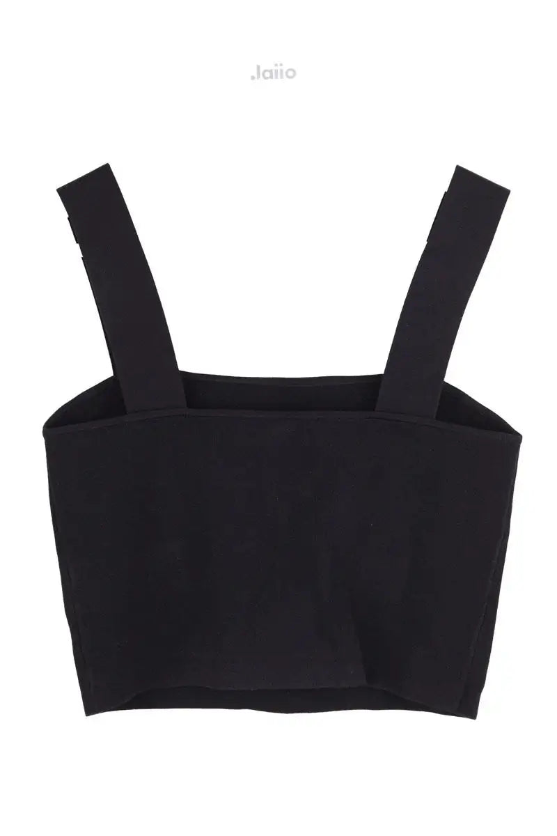Top sans manche Maje Noir en Viscose