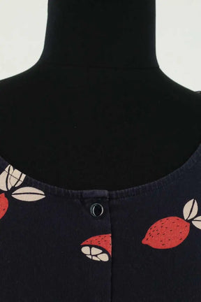 T-shirt Des Petits Hauts Marine en Coton