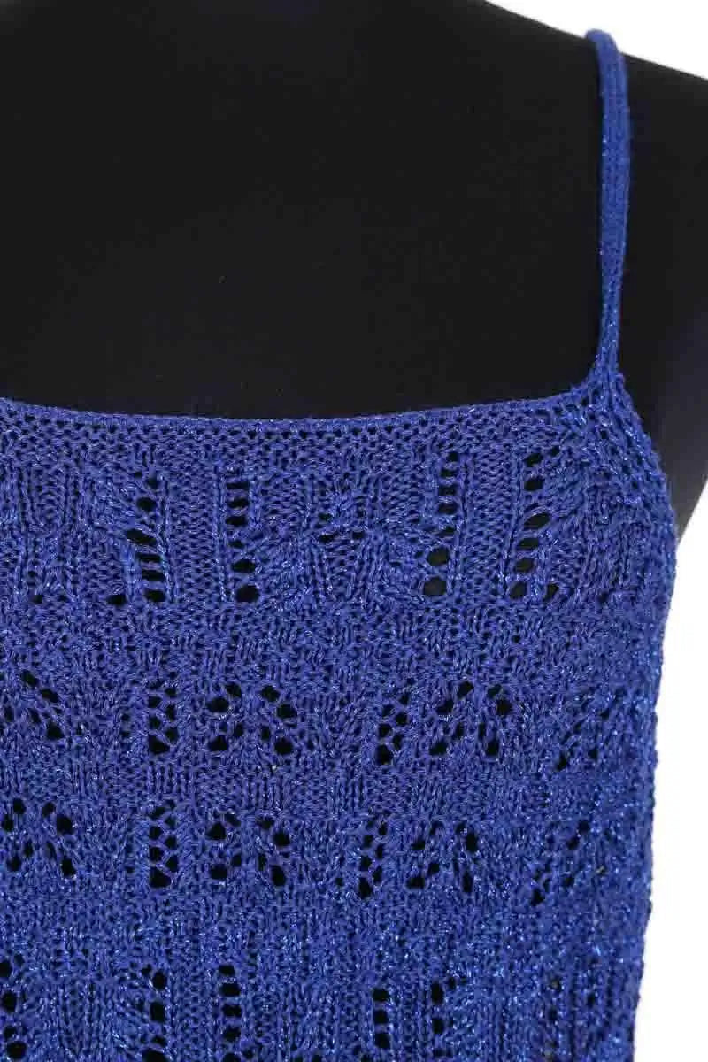 Top sans manche Sézane Bleu en Viscose