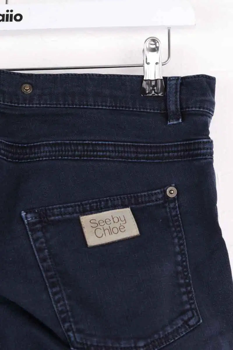 Jean slim See By Chloé Marine en Coton