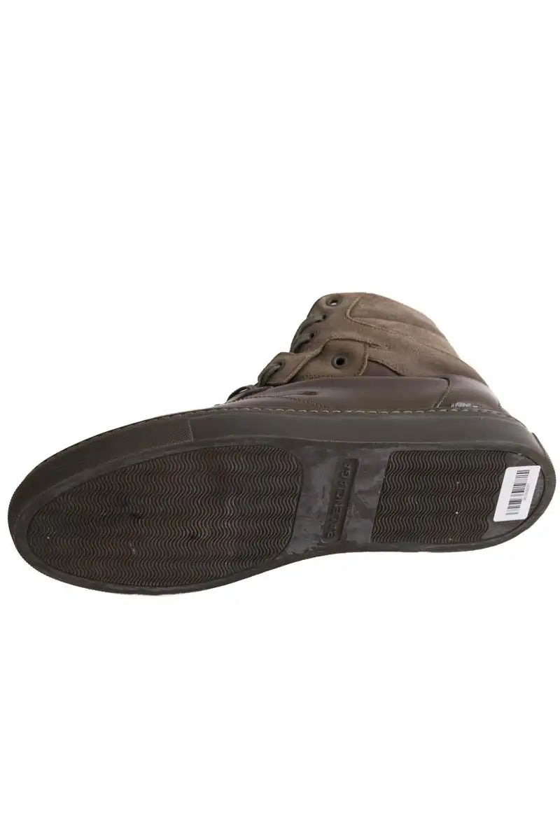 Baskets Balenciaga Kaki en Cuir