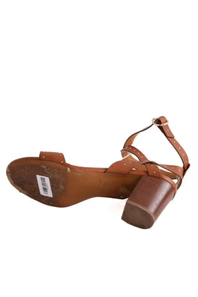 Talons Sézane Camel en Cuir