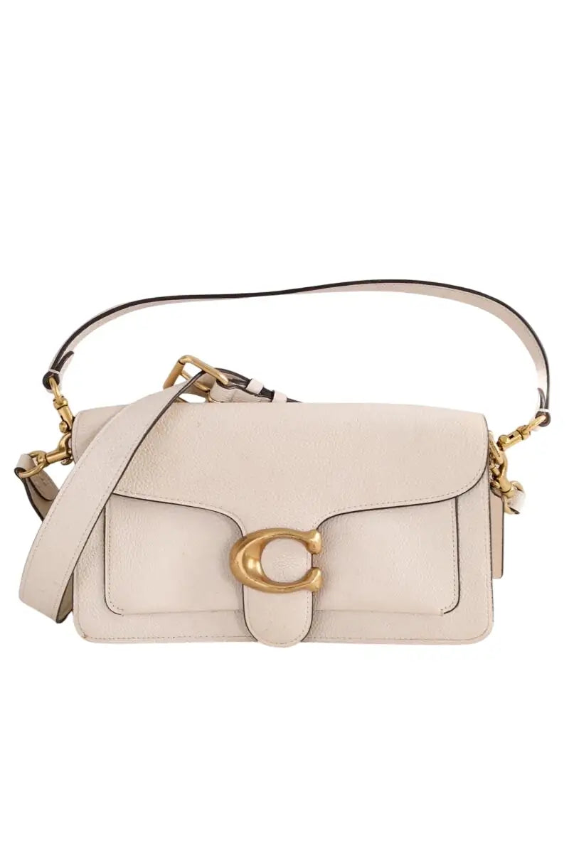Sac à bandoulière Coach Tabby Ecru en Cuir - Seconde Main