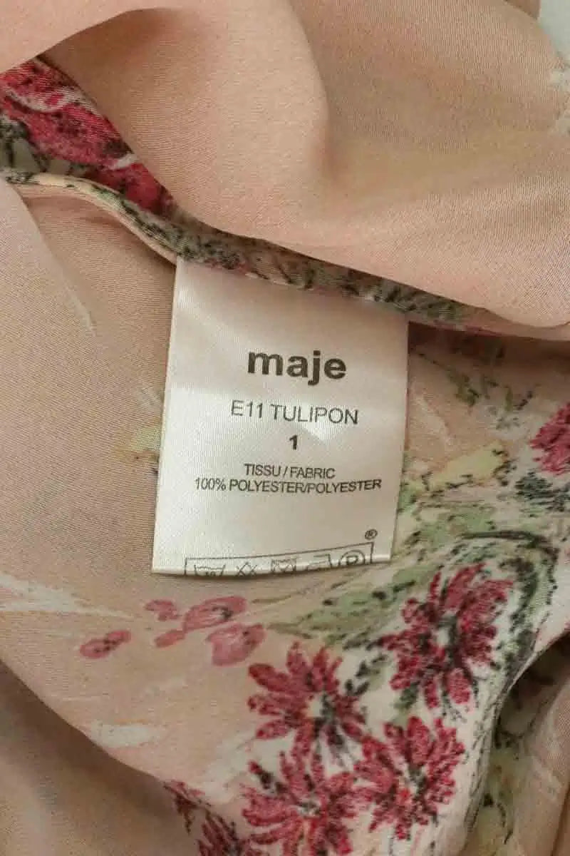 Blouse Maje Beige en Synthétique