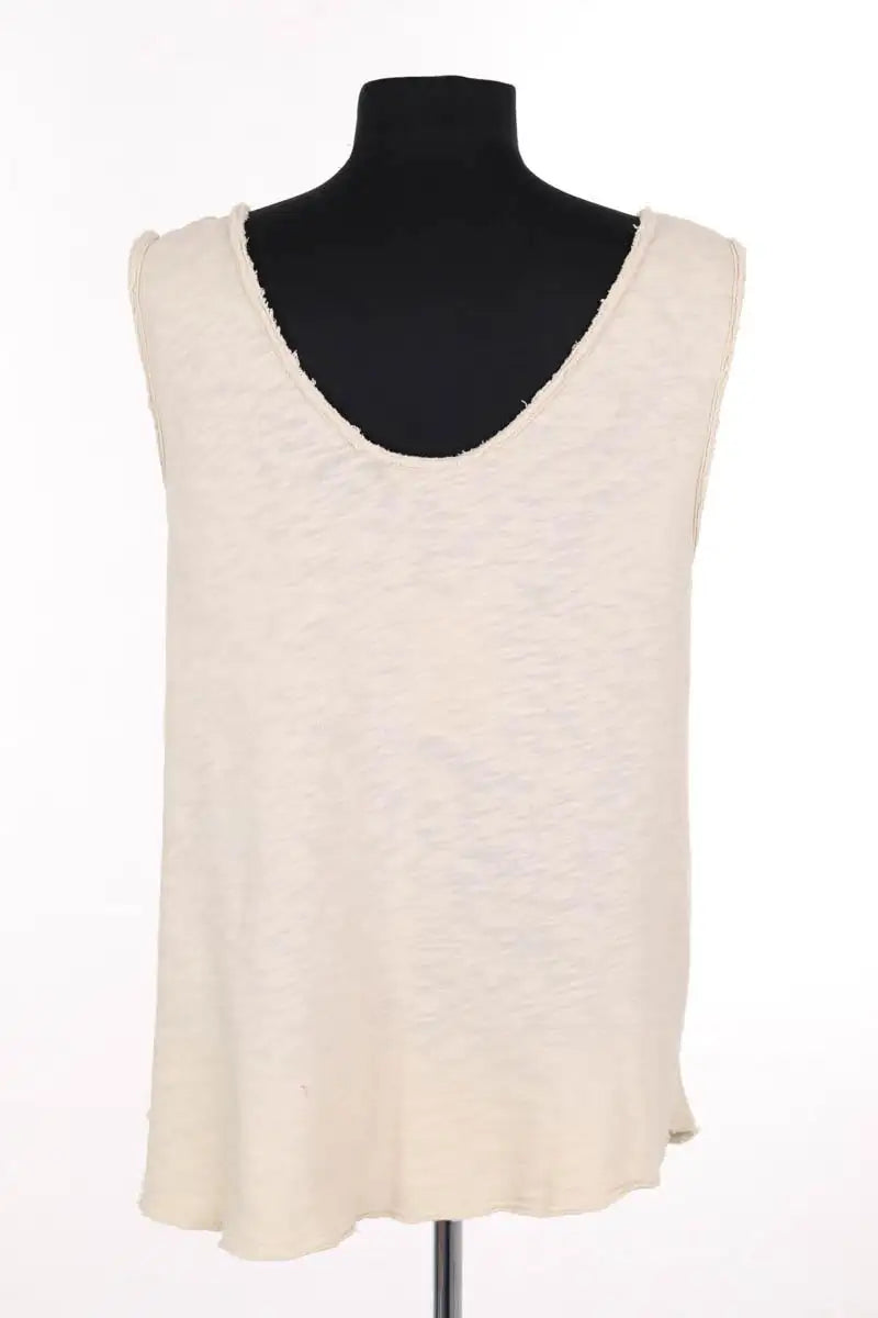 Top sans manche American Vintage Beige en Coton