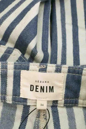 Jean large Sézane Bleu en Coton