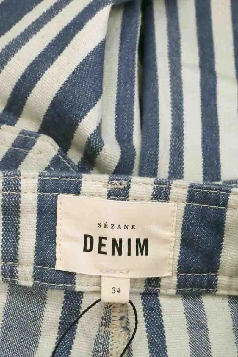 Jean large Sézane Bleu en Coton