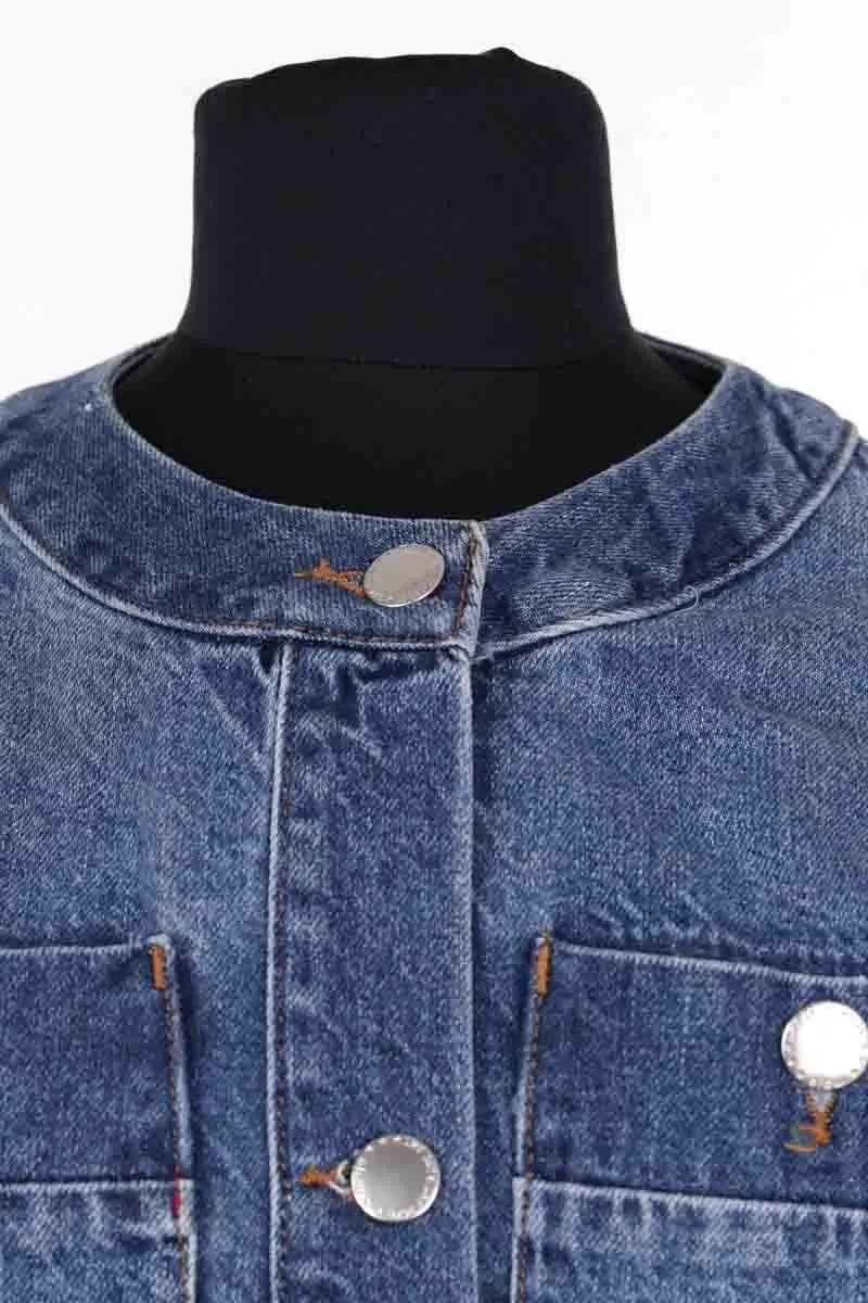 Veste Maje Bleu en Coton