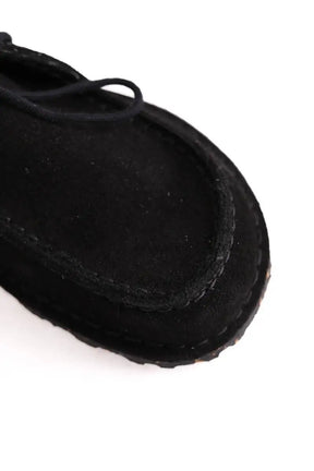 Chaussures à lacets Birkenstock Utti Lace Narrow Noir en Daim