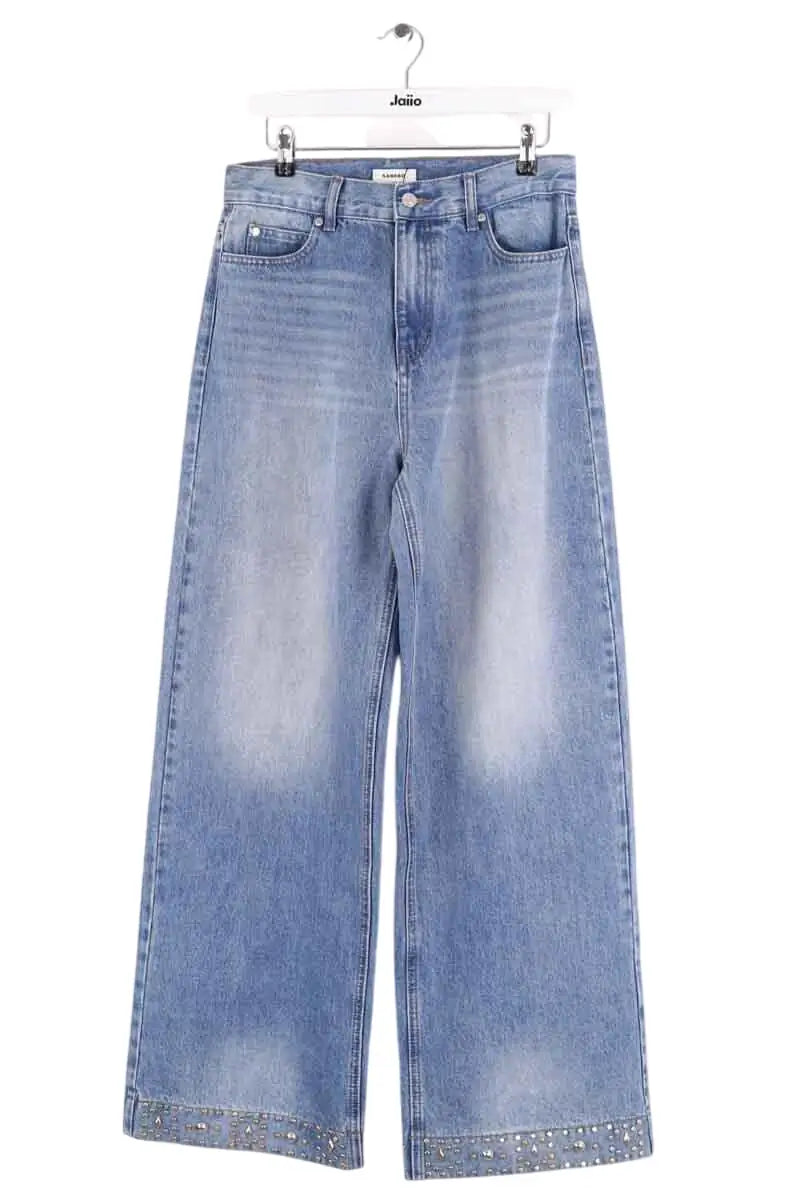 Jean large Sandro Bleu en Coton, taille L - Seconde Main