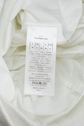Robe avec twill de soie Dior Blanc en Coton