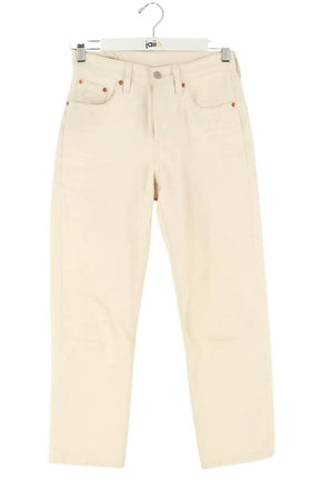 Jean droit W24 L26 Levi's 501 Beige en Coton, taille XS - Seconde Main