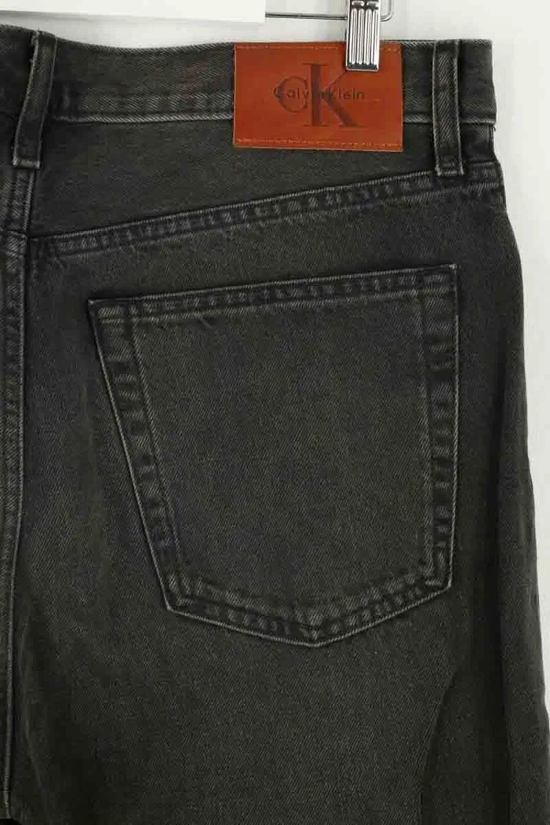 Jean droit W33 L32 Calvin Klein Noir en Coton