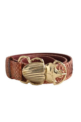 Ceinture en cuir Claris Virot Marron en Cuirs exotiques, taille S - Seconde Main