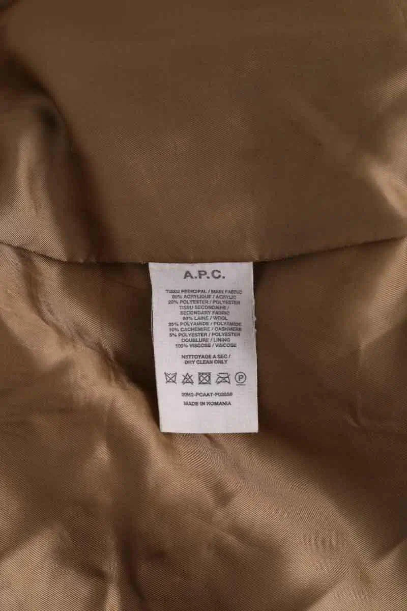 Manteau APC Camel en Synthétique