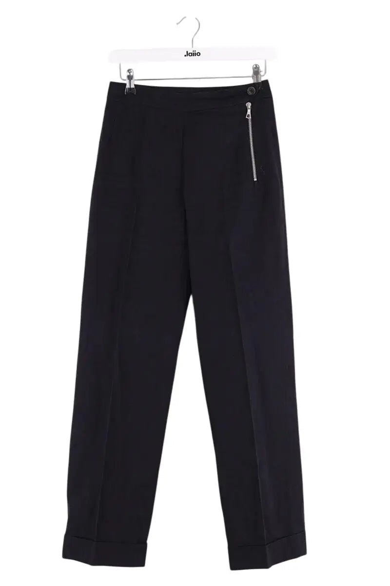 Pantalon droit Dries Van Noten Noir en Coton, taille S - Seconde Main