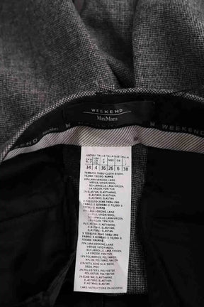 Pantalon droit Max Mara Gris en Laine