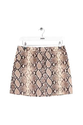 Mini jupe The Kooples Marron en Cuir, taille S - Seconde Main