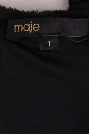 Top sans manche Maje Noir en Synthétique