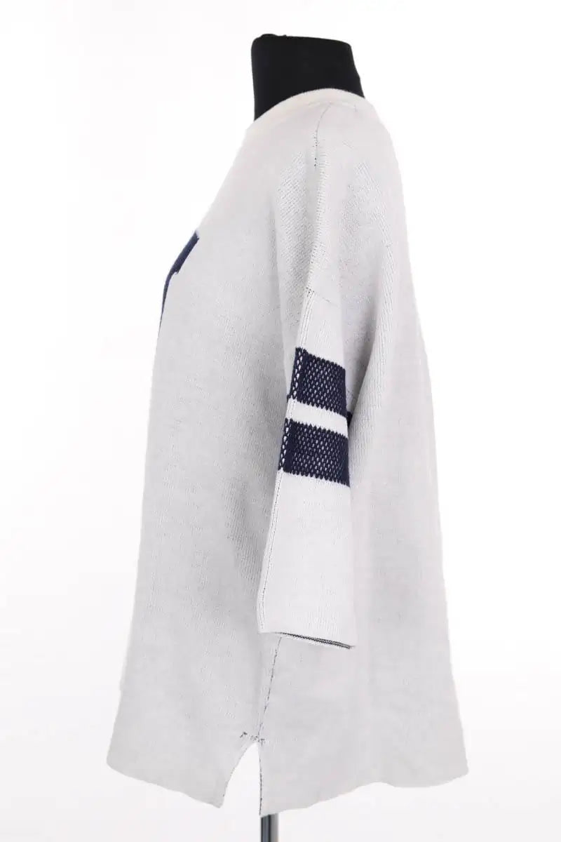 Pull Tommy Hilfiger Gris en Coton
