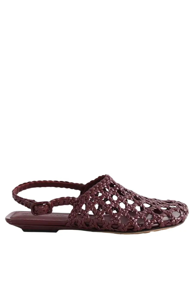 Mules Bottega Veneta Bordeaux en Cuir, taille 35 - Seconde Main