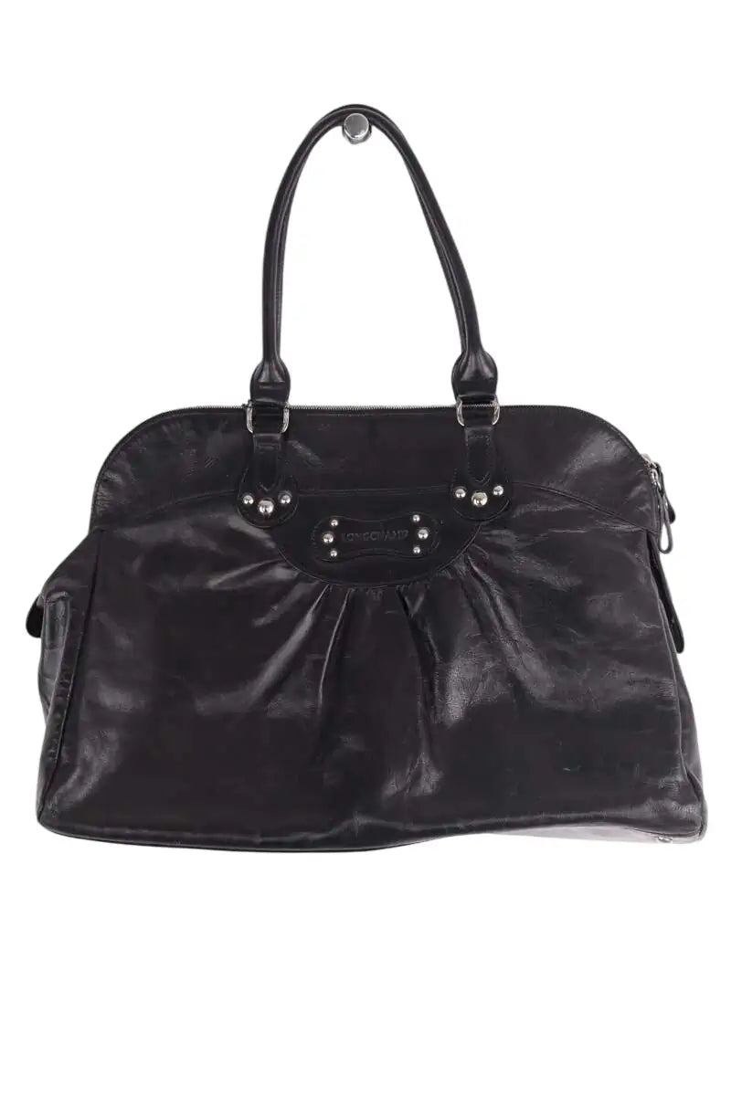 Cabas Longchamp Noir en Cuir - Seconde Main