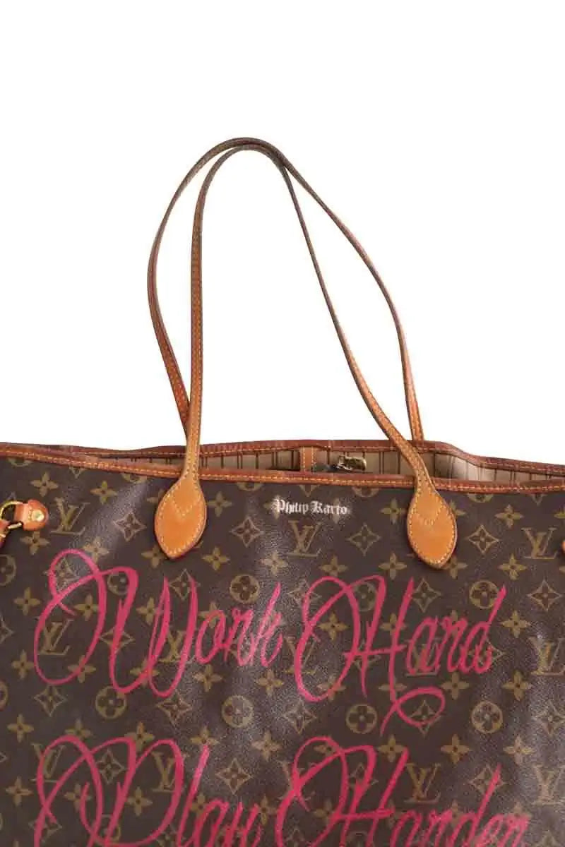 Cabas Louis Vuitton The Graphic Neverfull GM Marron en Cuir
