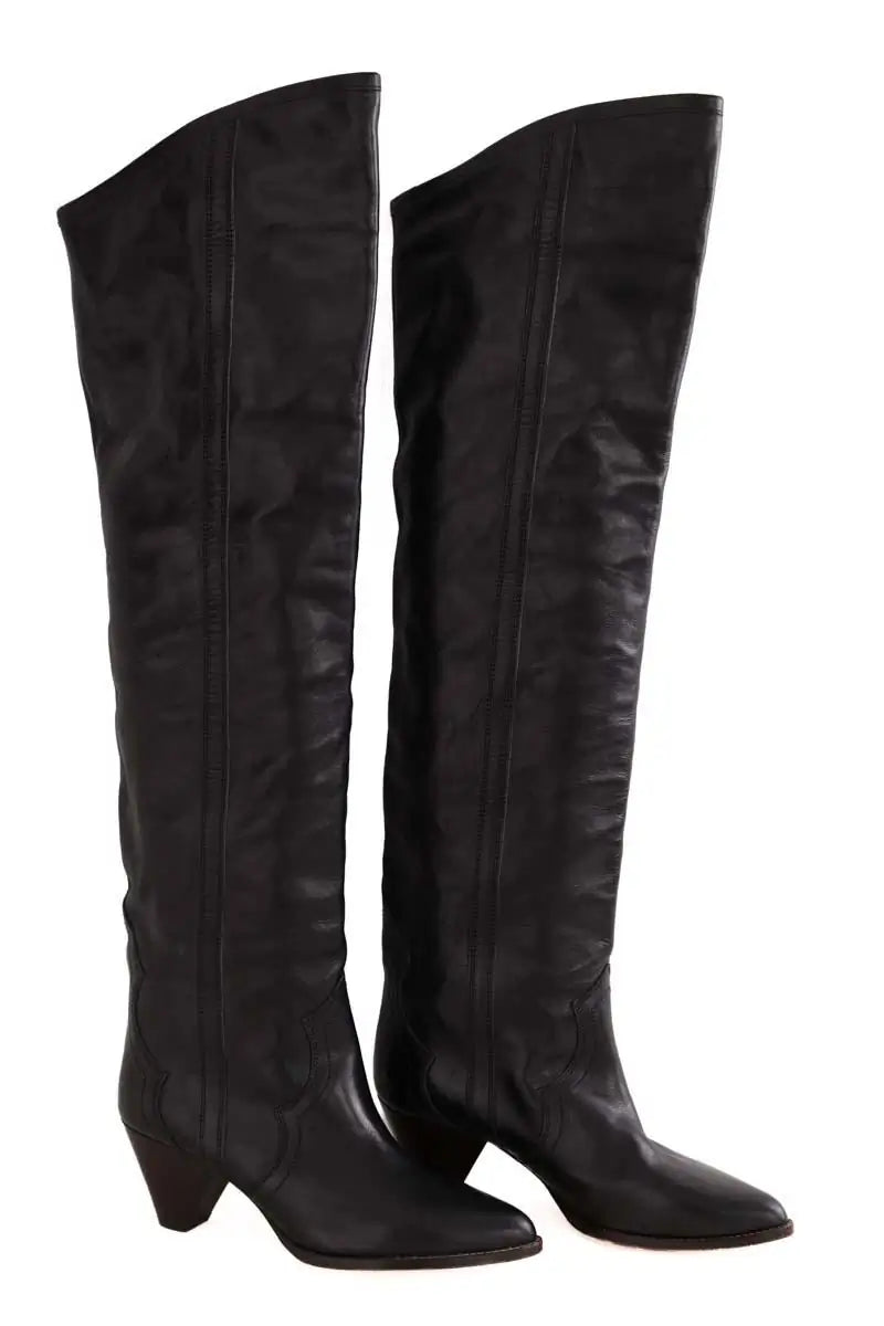 Bottes western Isabel Marant Noir en Cuir