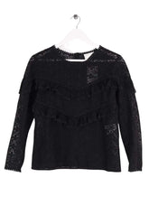Blouse Sézane Noir en Coton, taille S - Seconde Main