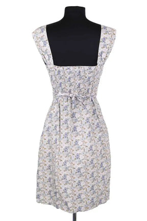Robe Rouje Bleu en Coton