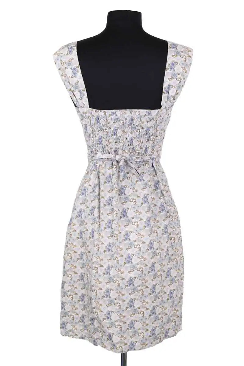 Robe Rouje Bleu en Coton