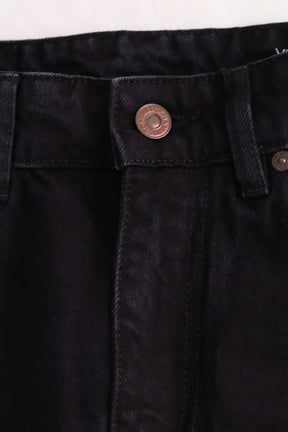 Jean droit Victoria Beckham High Rise Julia Noir en Coton