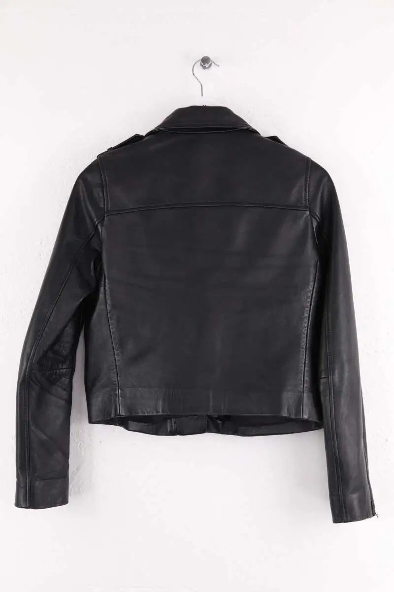 Veste Claudie Pierlot Noir en Cuir