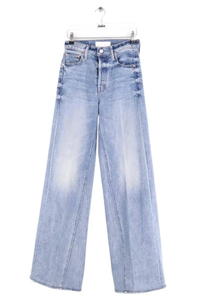 Jean droit Mother Bleu en Coton, taille S - Seconde Main
