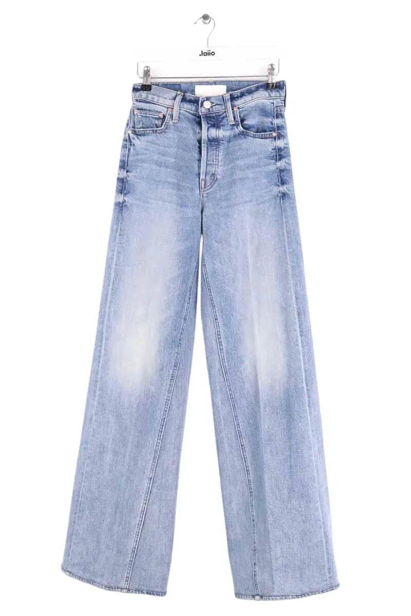 Jean droit Mother Bleu en Coton, taille S - Seconde Main