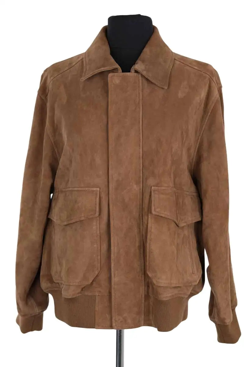 Blouson Gerard Darel Marron en Cuir, taille S - Seconde Main