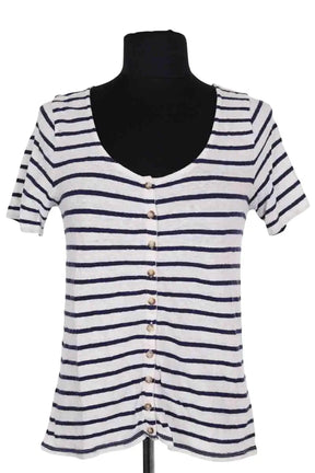 T-shirt Sézane Blanc en Lin, taille XS - Seconde Main