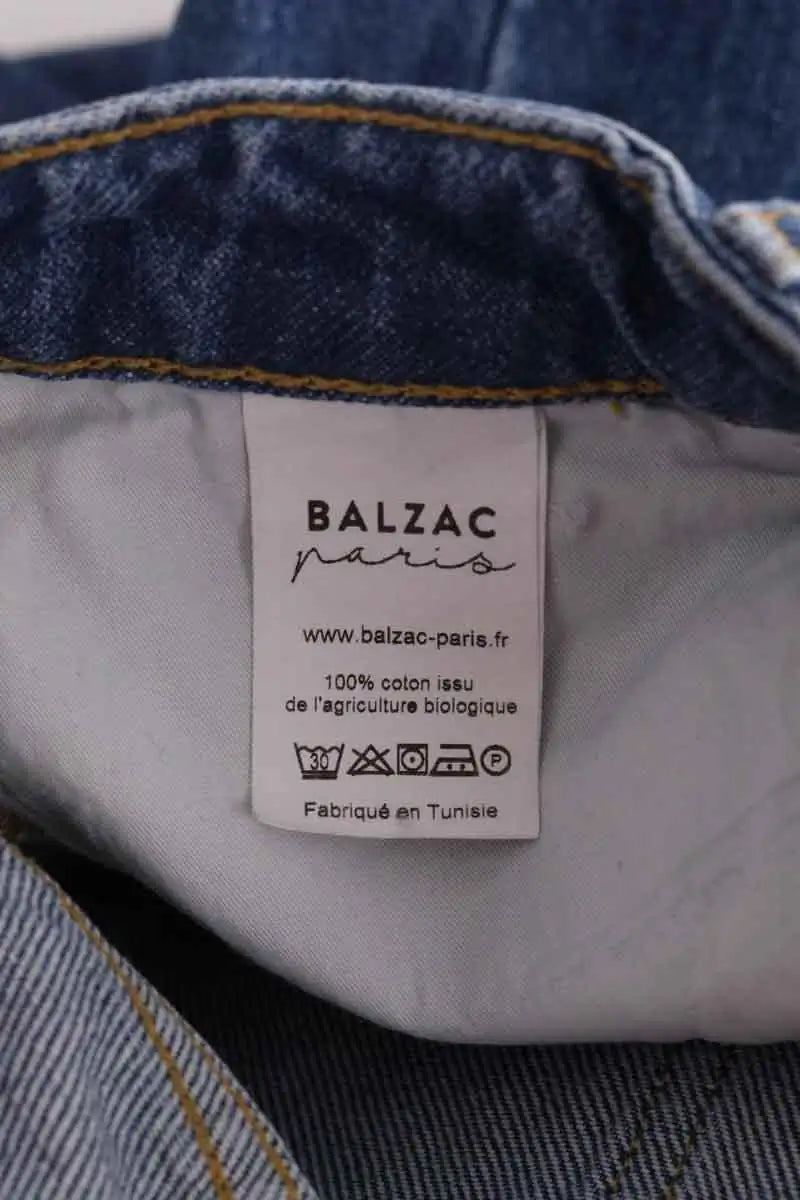 Jean droit Balzac Bleu en Coton