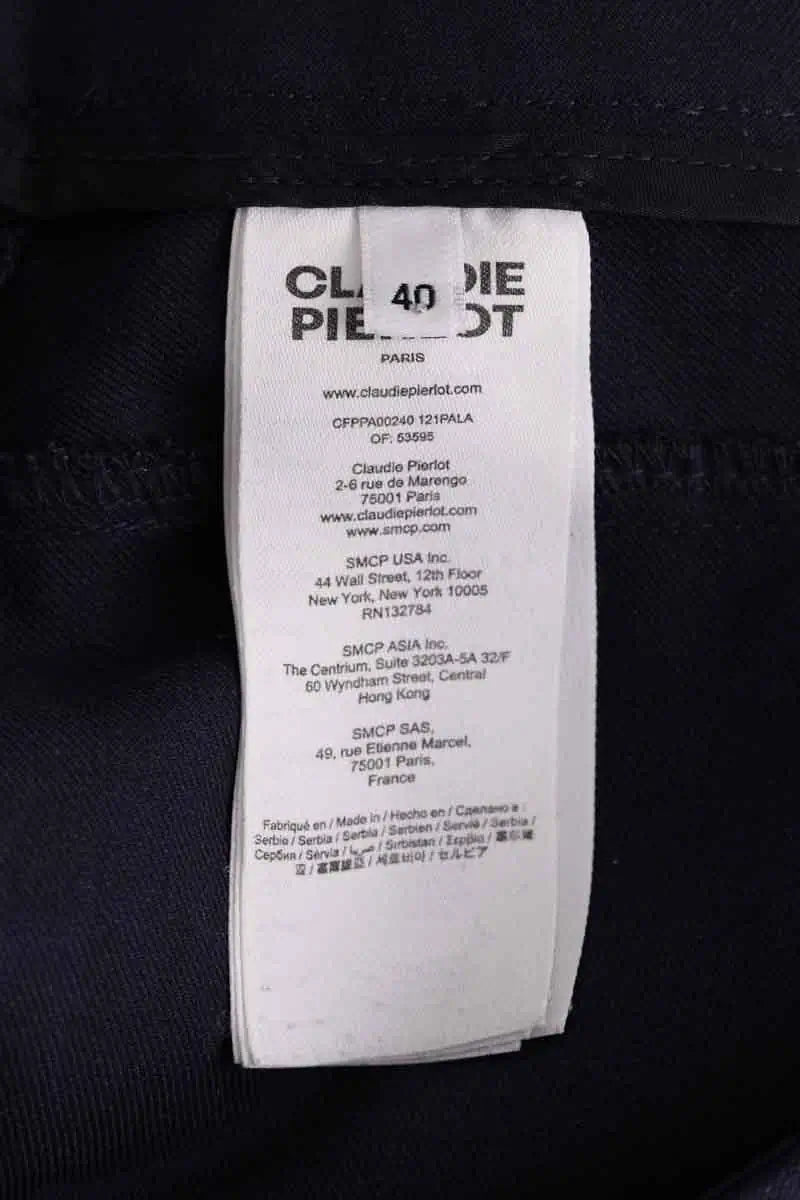 Pantalon droit Claudie Pierlot Bleu en Laine