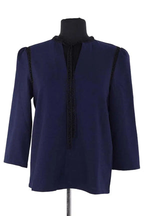 Blouse Maje Marine en Synthétique, taille S - Seconde Main