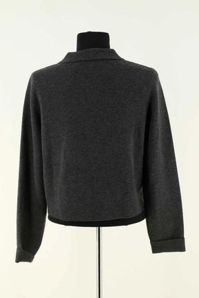 Cardigan Sézane Anthracite en Laine