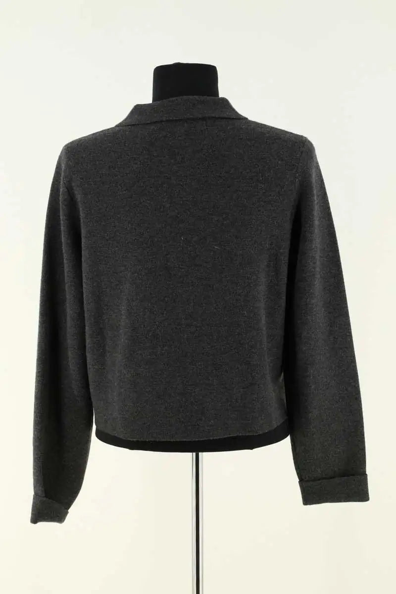 Cardigan Sézane Anthracite en Laine