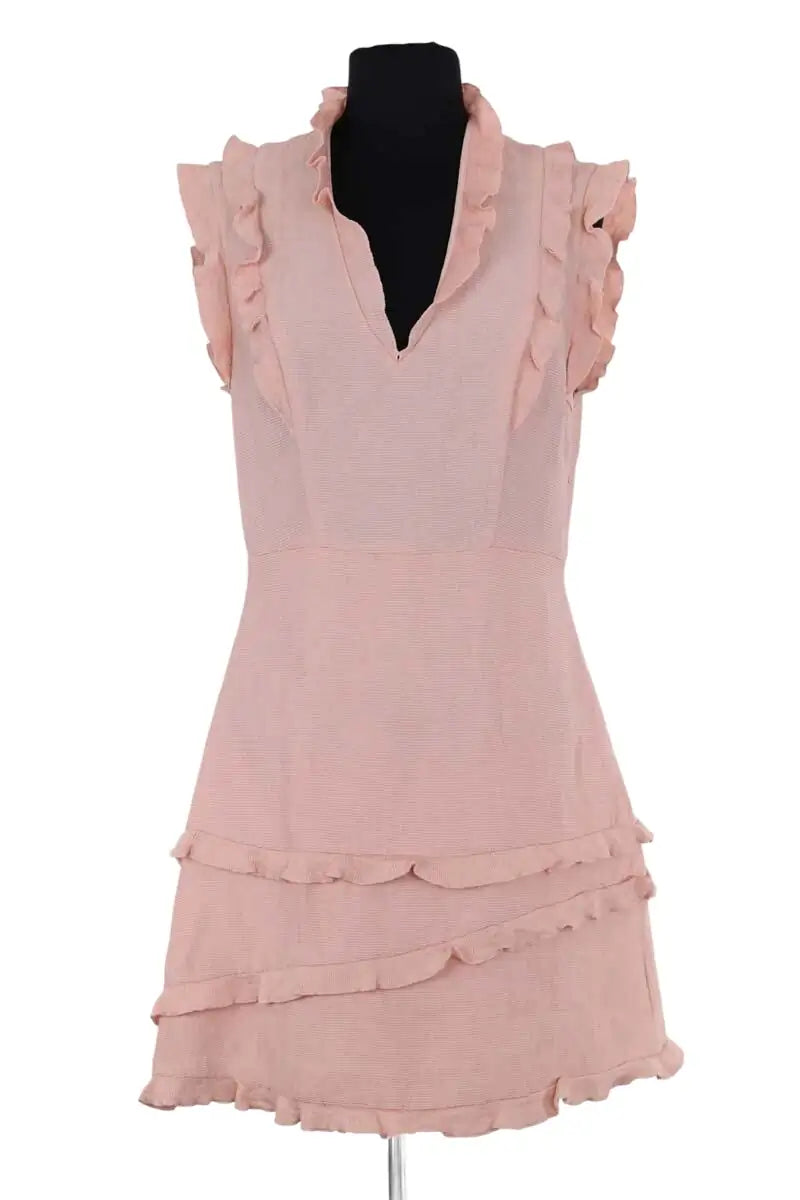 Robe Sandro Rose en Synthétique, taille M - Seconde Main