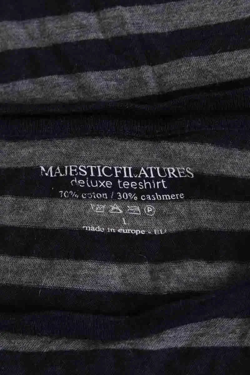 Top Majestic Filatures Gris en Coton
