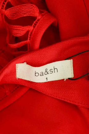 Combishort Ba&Sh Rouge en Synthétique
