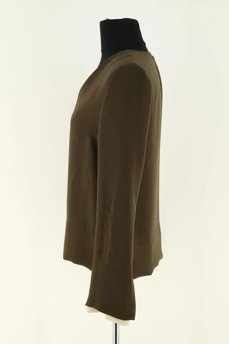 Blouse Claudie Pierlot Kaki en Synthétique