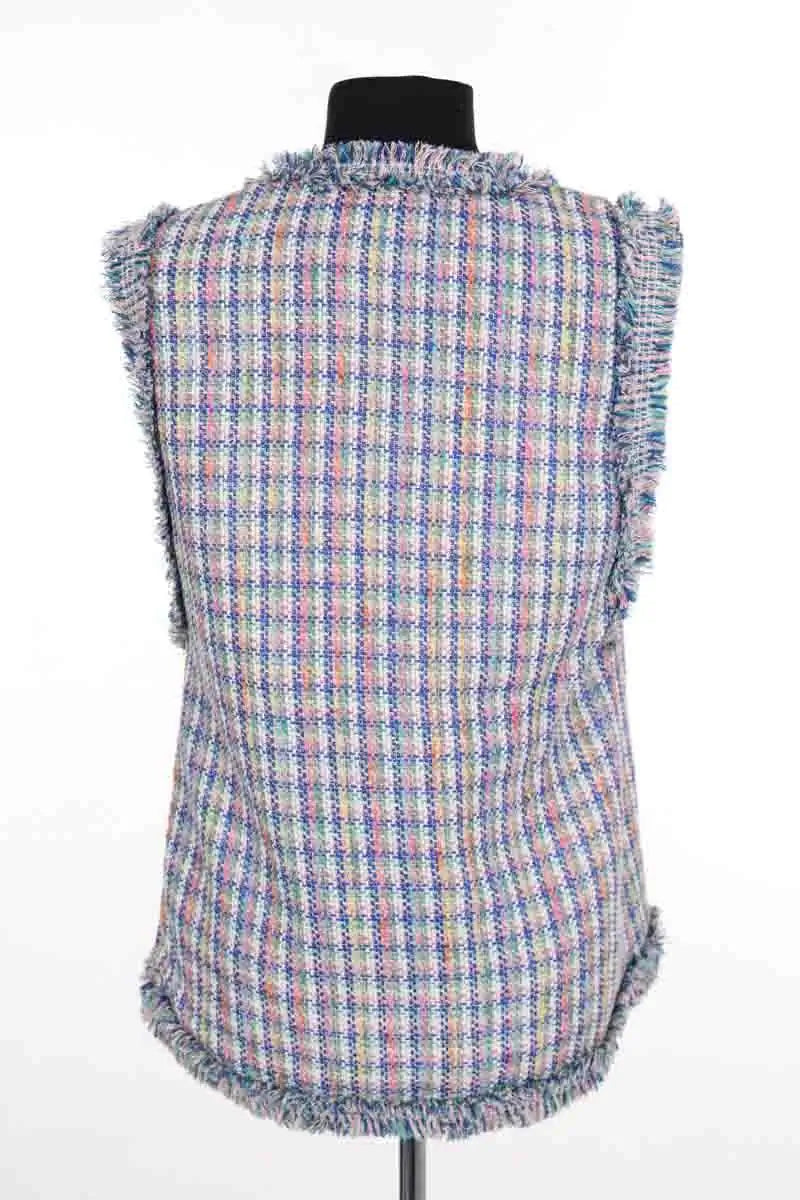 Top sans manche Maje Bleu en Coton