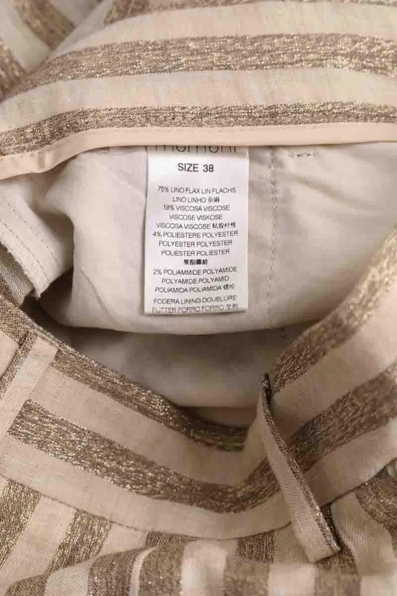 Pantalon large Momoni Doré en Lin